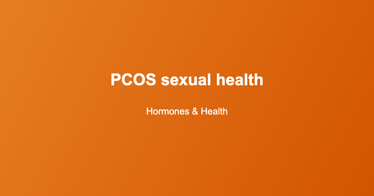 PCOS sexual health
