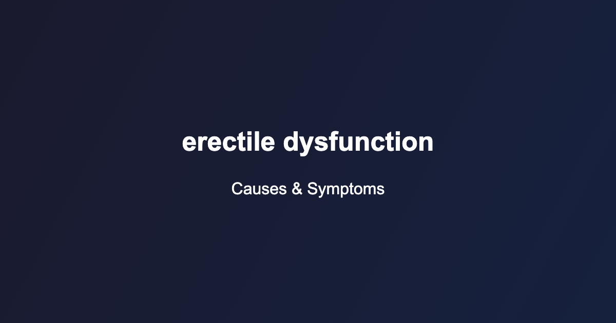 erectile dysfunction