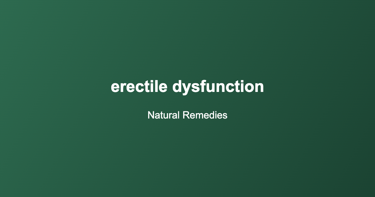 erectile dysfunction