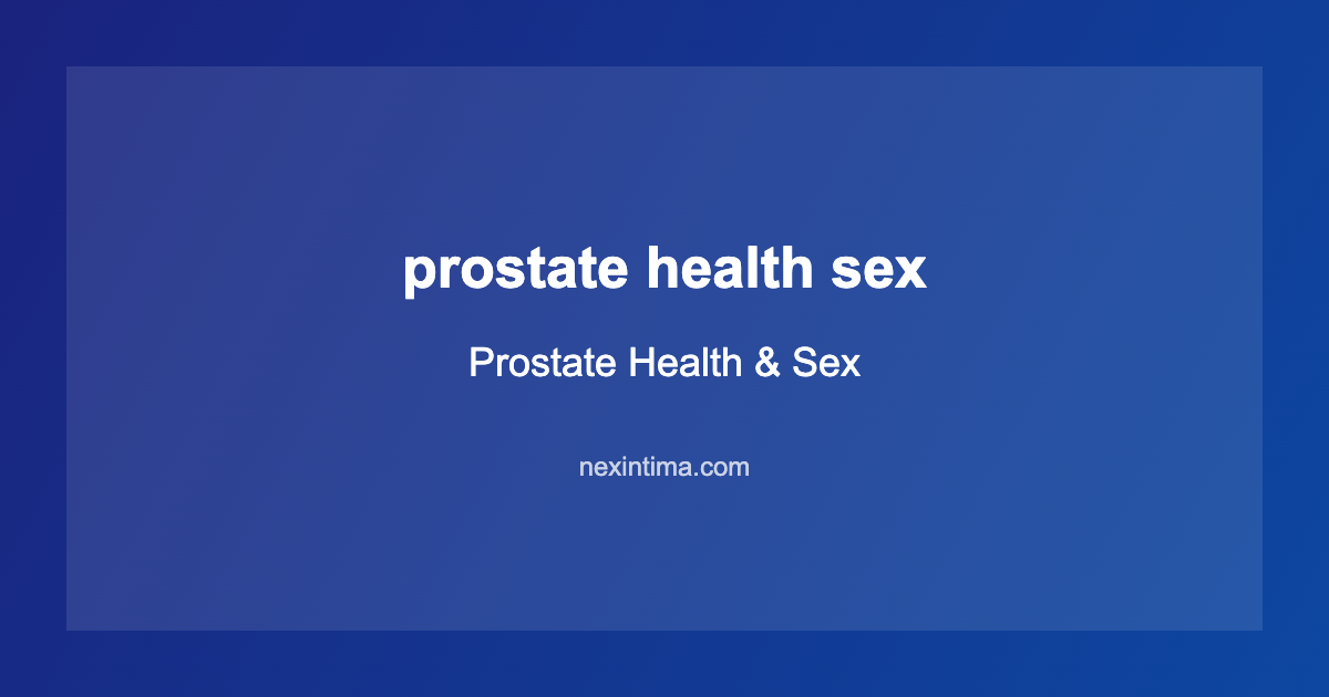 prostate health sex