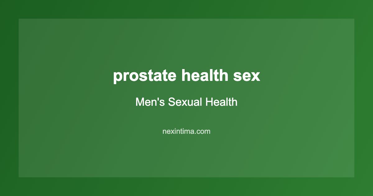 prostate health sex